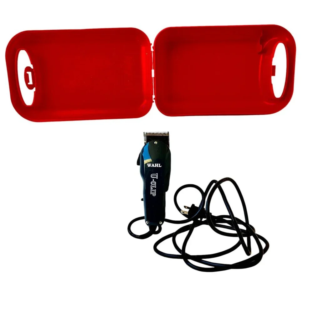 Wahl U-CLIP Electric Animal Pet Clippers Corded Blue with Case Grooming